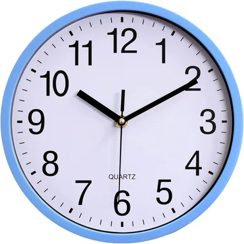Miniatura 11 de Large Wall Clock, 10 Inch Silent Non-Ticking Quartz Battery Operated Black Wall Clock,Classic Round Living Room Clocks Wall for Kitchen Office Home
