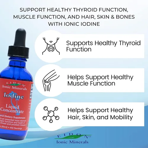 Miniatura 4 de Eidon Ionic Minerals Suplemento de yoduro de potasio, gotas de yodo líquido para hombres y mujeres, apoya los niveles de energía y la salud