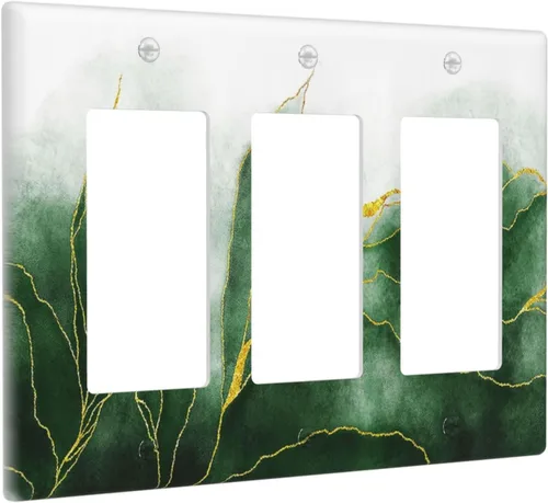 Miniatura 639 de Placa Decorativa de Pared de Granja Rústica con Cuerno de Madera para Puerta de Granero 1 Banda Duplex Cubiertas de Toma Eléctrica Soltera