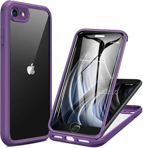 Miniatura 83 de Miracase Funda para iPhone 13 de 6.1 pulgadas, [sin burbujas] funda de teléfono de cuerpo completo con pantalla de vidrio completa integrada, sin