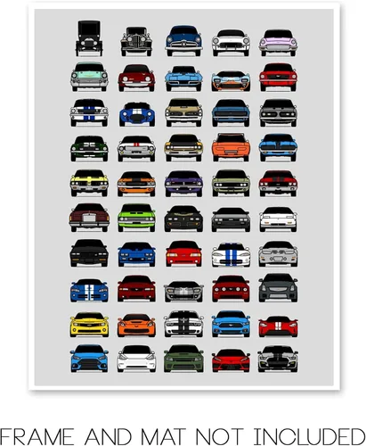 Miniatura 3 de Custom Car Posters Póster hecho a mano compatible con póster de American Muscle Car e impresión de automóviles clásicos y vehículos icónicos, 8 x 10