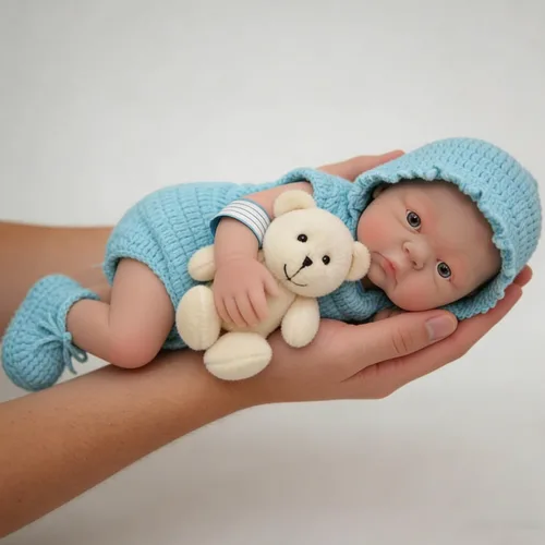 Miniatura 7 de Mire & Mire Muñecas Reborn de bebé 12" Niña Micro prematura Muñeca recién nacida realista de silicona de cuerpo completo con ojos abiertos