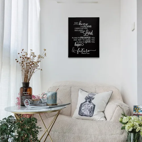 Miniatura 3 de PHAMTE Jeremías 29 11 - Arte de pared de Jeremías cristiano 29:11 For I Know The Plans I Have For You, arte de pared, versículo bíblico con texto