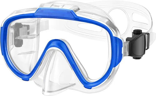 Gafas de natación para adultos y niños, gafas de natación antivaho con cubierta para la nariz, sin fugas, máscara de buceo de esnórquel transparente
