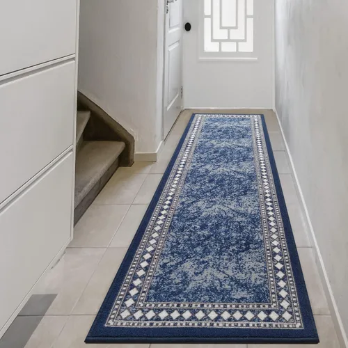 Miniatura 46 de Antep Rugs - Alfombras modernas con bordes, antideslizantes (antideslizante), de perfil bajo con respaldo de goma, para cocina, juego de 2 piezas