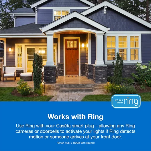 Miniatura 4 de Lutron Enchufe inteligente para exteriores para iluminación inteligente Caseta, para verano, patio, patio trasero y luces exteriores, y motores