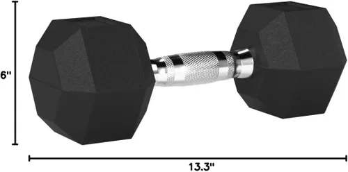 Miniatura 5 de Amazon Basics Rubber Hex Dumbbell Hand
