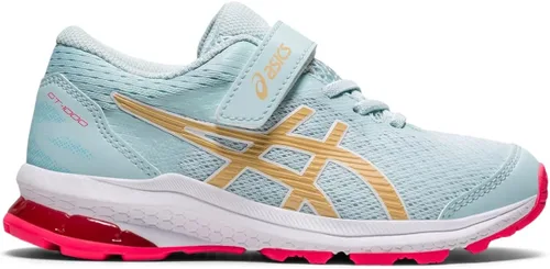 Miniatura 4 de ASICS Tenis de correr preescolar GT-1000 10 para niños Azul Patchwork