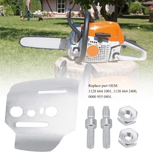Miniatura 3 de TOPINCN Placa lateral Collar Tornillo Tuerca Stud Mental Hexágono Motosierra Piezas Herramientas Accesorios de Reemplazo Ajuste para MS441 MS460