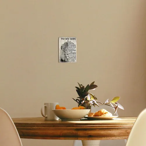 Miniatura 7 de Placas para decoración de regalo para hijo Mi Hijo Nunca Olvides Que Te Amo Sé Amado de Mamá Letrero de Metal de Hojalata 8x12 Pulgadas