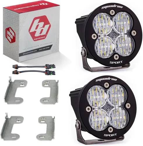 Miniatura 15 de Kit de luces LED de niebla de bolsillo Baja Designs Squadron-R SAE compatible con Jeep Gladiator 2020-22; Wrangler JL 2018-22 parachoques OEM