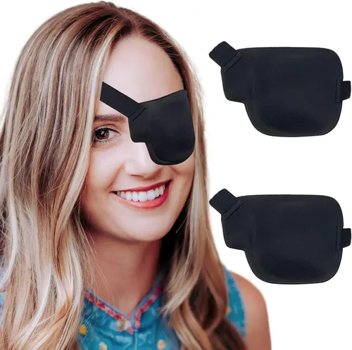 Miniatura 11 de Parches oculares para adultos y niños, 2 piezas 3D parche médico ajustable para ojo perezoso ambliopía estrabismo y después de cirugía para ojo Ojo