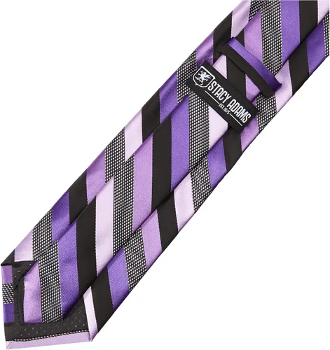 Miniatura 2 de Stacy Adams Conjunto de corbata a rayas de microfibra para hombre
