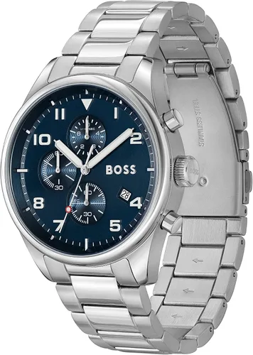Miniatura 2 de BOSS Center Court Reloj cronógrafo de acero inoxidable para hombre, resistente al agua