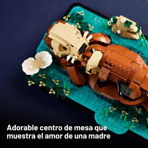 Miniatura 7 de LEGO Ideas - Juego de construcción de nutrias marinas flotantes para adultos, decoración de habitación u oficina para mujeres y hombres, a partir