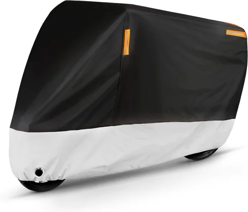 Miniatura 9 de Puroma Funda para Motocicleta de Servicio Pesado, Funda para Scooter Impermeable para Exteriores, Protección Universal de Calidad para Todas