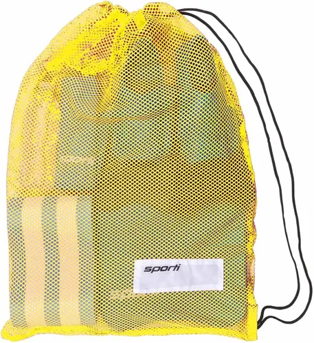 Miniatura 20 de Bolsas de Equipo de Natación Sporti, Mochila de Cordón de Malla, Bolsa de Natación para Nadadores, Mochila de Malla para la Playa Verde