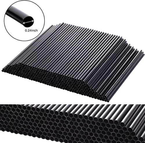 Miniatura 2 de Tomnk 300 pajitas desechables, pajitas de plástico de 8.25 pulgadas, pajitas de plástico para vasos y café helado