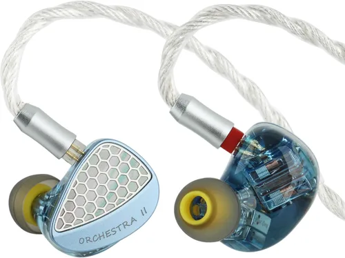 Linsoul Kiwi Ears Orchestra II 10BA Monitor intrauditivo profesional, auriculares IEM con cable de alta fidelidad con equilibrio tonal superlativo,