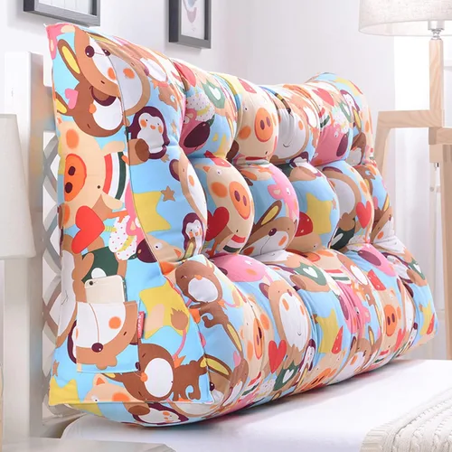 Miniatura 8 de CAMZ Almohada de lectura triangular de cabecera grande, almohada de posicionamiento individual, matrimonial, Queen King, almohada de apoyo