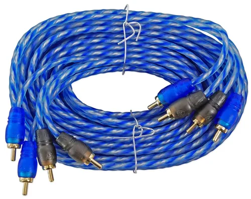 Miniatura 4 de Rockville RTR172 - Cable RCA de 2 canales de 17 pies, 100% cobre, par trenzado, pin dividido, blindaje doble, para audio doméstico, DJ