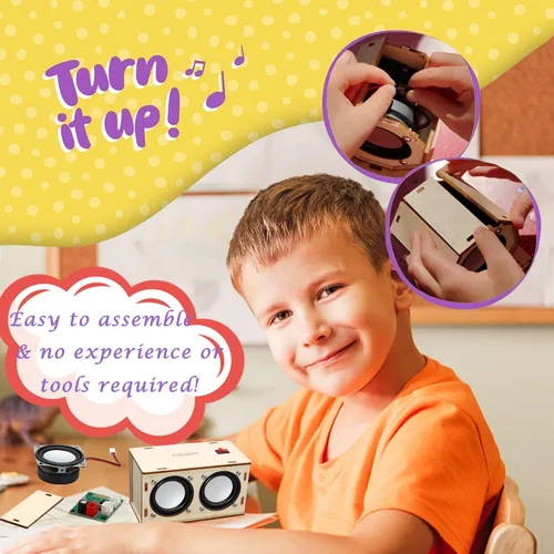 Miniatura 3 de Proyectos STEM para niños y adultos - Construye tu propio altavoz Bluetooth - Kit de electrónica de experimentos científicos Conjunto de bricolaje