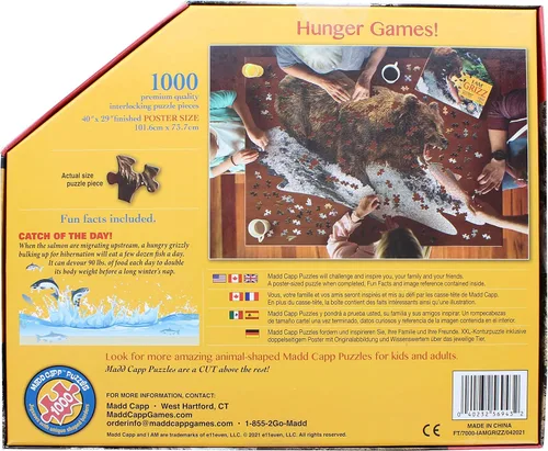 Miniatura 2 de Madd Capp Puzzles - I AM Grizz - Rompecabezas de 1000 piezas con forma de animal, multicolor