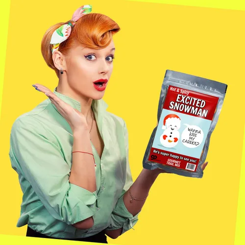 Miniatura 8 de Kiss My Carrot Trail Mix – Regalos traviesos de broma para mujeres – Divertidos regalos de muñeco de nieve para adultos – Regalo de comida picante