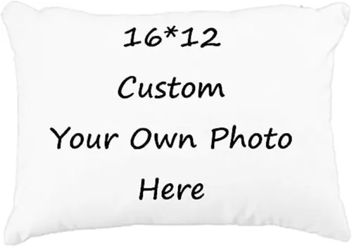 Miniatura 17 de Funda de almohada personalizada, funda de almohada creativa, regalos personalizados para tus seres queridos (14 x 14 pulgadas, blanco)