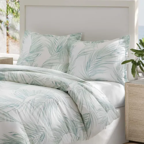 Miniatura 2 de Tommy Bahama - Juego de funda de edredón tamaño Queen, juego de ropa de cama de algodón reversible con fundas de almohada a juego, elementos