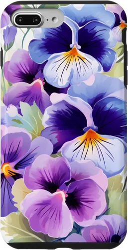 Miniatura 12 de Pansy Flower Pattern Floral Case for iPhone 17