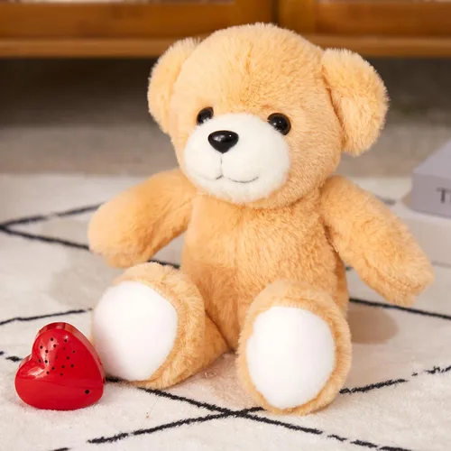 Miniatura 4 de Oso de peluche de 12 pulgadas con latido grabado, juguete de voz grabador de peluche, oso suave de peluche esponjoso, regalos de mensajes