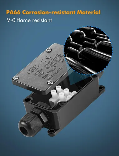 Miniatura 2 de 2 piezas impermeables externas de 2 vías PG9 caja de conexiones eléctricas subterráneas, cables de cable de alimentación, protección del conector
