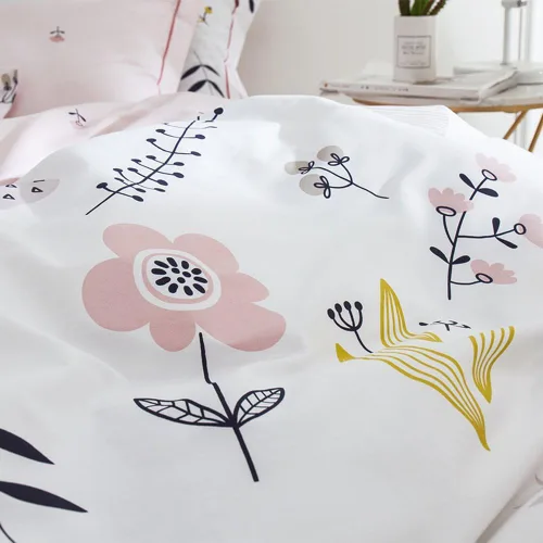 Miniatura 3 de OTOB - Juego de funda de edredón y 2 fundas de almohada, 100% algodón, diseño floral