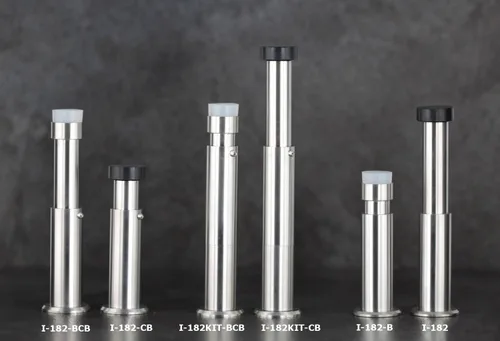 Miniatura 7 de EVI Tope de puerta montado en la pared Caucho negro de silicona natural Instalación de adhesivo o tornillo Acero inoxidable Longitud