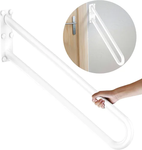 Miniatura 9 de Pasamanos de acero inoxidable de 20 pulgadas para 1-3 escalones, tubo de 1.25 pulgadas, barra de seguridad cromada en forma de U para escaleras