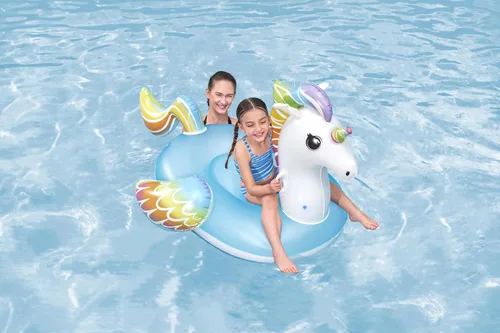 Miniatura 2 de Bestway Unicorn Pool Float, Kids Inflatable Ride-On with Handles, Inflatable Beach Toys