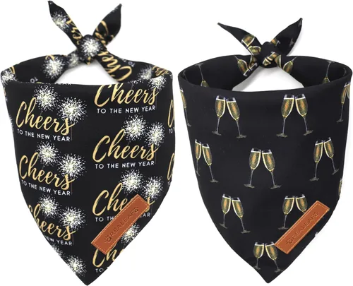Miniatura 13 de Realeaf Bandanas para perros del 4 de julio, 2 unidades, bufanda reversible con bandera estadounidense para niños y niñas, tela duradera de primera