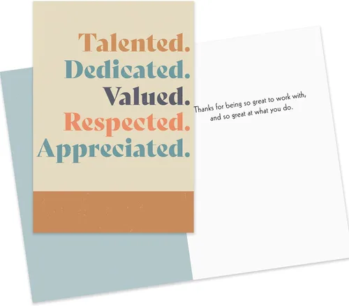 Miniatura 4 de Hallmark Business Bulk - Paquete de 10 tarjetas de agradecimiento surtidas para empleados (talentoso y apreciado), tarjetas de 5 x 7, mensajes