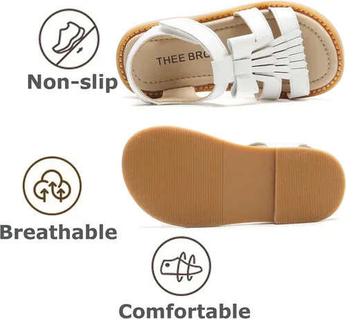 Miniatura 196 de THEE BRON Sandalias cómodas para niñas, zapatos para niños, sandalias rellenas