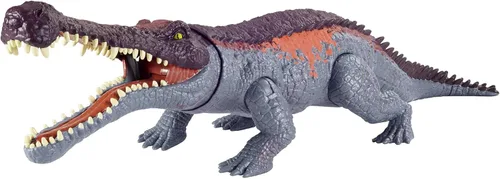 Miniatura 7 de Mattel Jurassic World Massive Biters - Figura de acción de dinosaurio, juguete de dinosaurio grande Albertosaurus con golpe activado por la cola