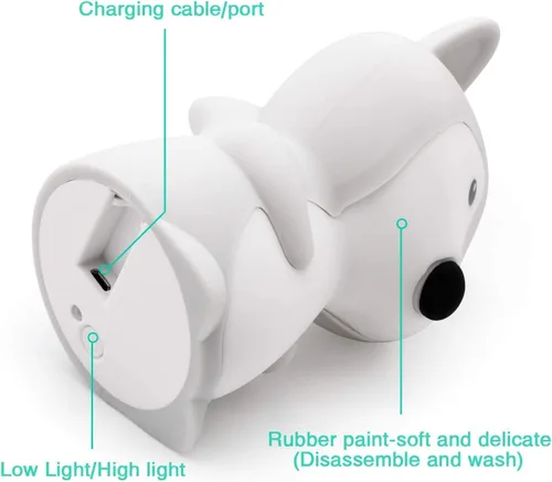 Miniatura 4 de Luz nocturna para niños, lámpara de noche, luz de dormitorio, luces LED, lámpara para niños, lámpara de cuarto de bebé, resistente a la rotura
