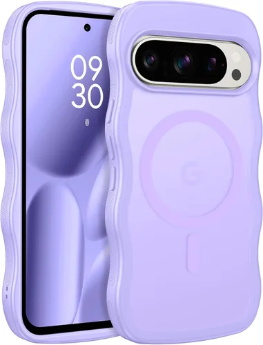 Miniatura 30 de BENTOBEN Magnetic for Google Pixel 10 Case Cute, Curly Wavy Pixel10 Case [Compatible with MagSafe], Anti-Slip Shockproof Matte Slim Women Girls Boys
