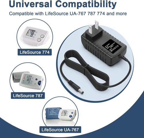 Miniatura 4 de PK-Power Adaptador de CA para LifeSource UA-767, 787 y 774 Series Monitor de presión arterial digital Plus Partes: TB:233 / TB233 / TB-233 / TB:181