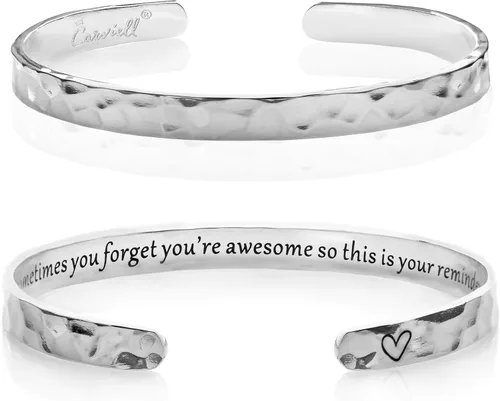 Miniatura 16 de Carviell Pulseras grabadas para mujer, inspiradoras, amistad, amor, mamá, hija, hermana, cristiana, graduación, conmemoración y regalos de boda, más