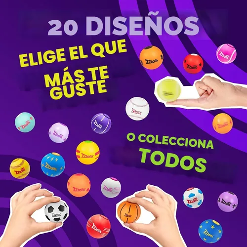 Miniatura 6 de Bolas Originales ZZZOPA para Jugar: ¡ACE! Bola de Estrés para Jugar de la Colección Divertida Juguetes para la Ansiedad para Niños: ¡Gírala