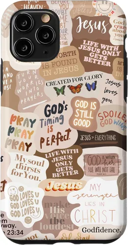 Miniatura 29 de Funda estética para iPhone 17 con frases positivas con versículos bíblicos cristianos