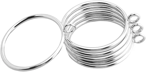 Miniatura 33 de MroMax Anillos de cortina con ojales, anillos de cortina negros de metal de 1-1/2 pulgadas de diámetro interior de 1.496 in de diámetro, anillos