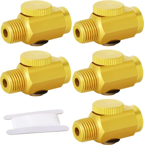 Miniatura 7 de TAISHER 2 piezas de latón compresor de aire accesorios herramienta de control, válvula reguladora de flujo de aire en línea 1/4 "NPT macho x 1/4