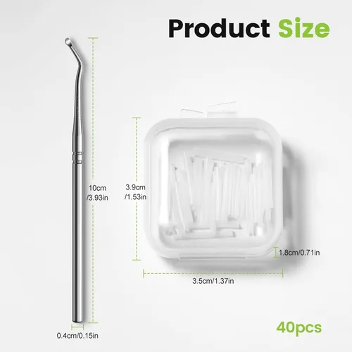Miniatura 3 de BEZOX Juego de Corrector de Uñas Encarnadas - 40 Piezas de Tiras Enderezadoras de Uñas sin Dolor con Elevador de Uñas del Pie - Kit de Herramientas